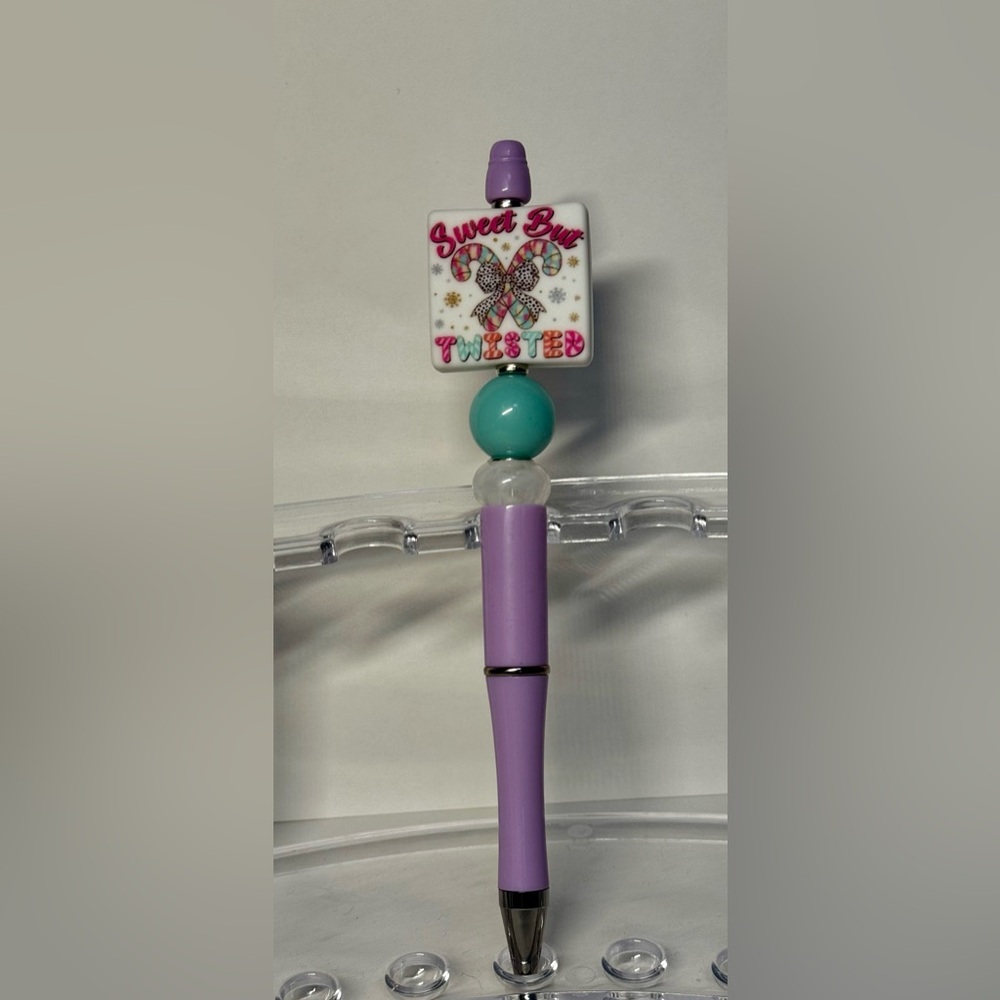 Beaded Purple Pen